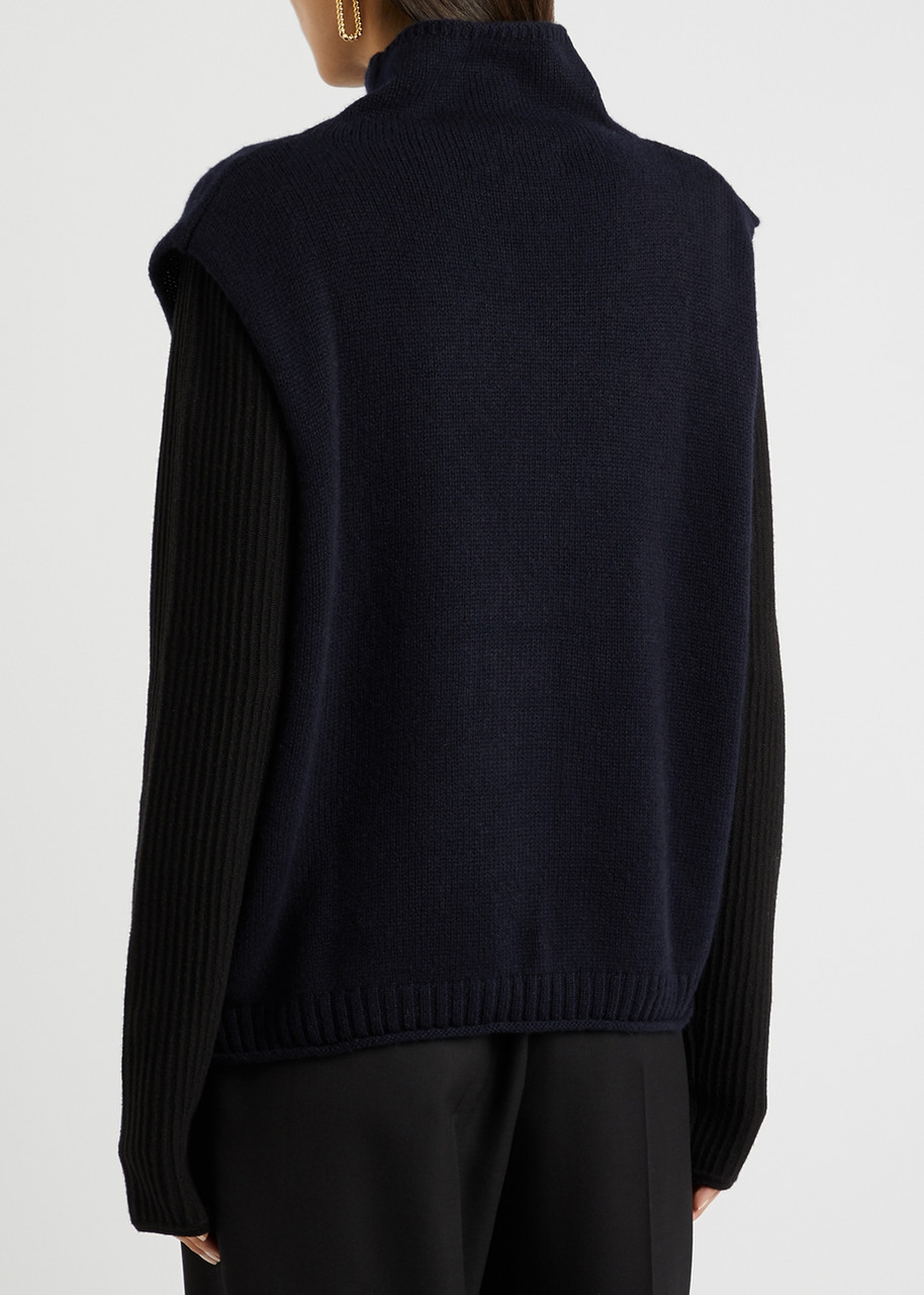  Lisa Yang Tovy Navy Cashmere Vest - 2 