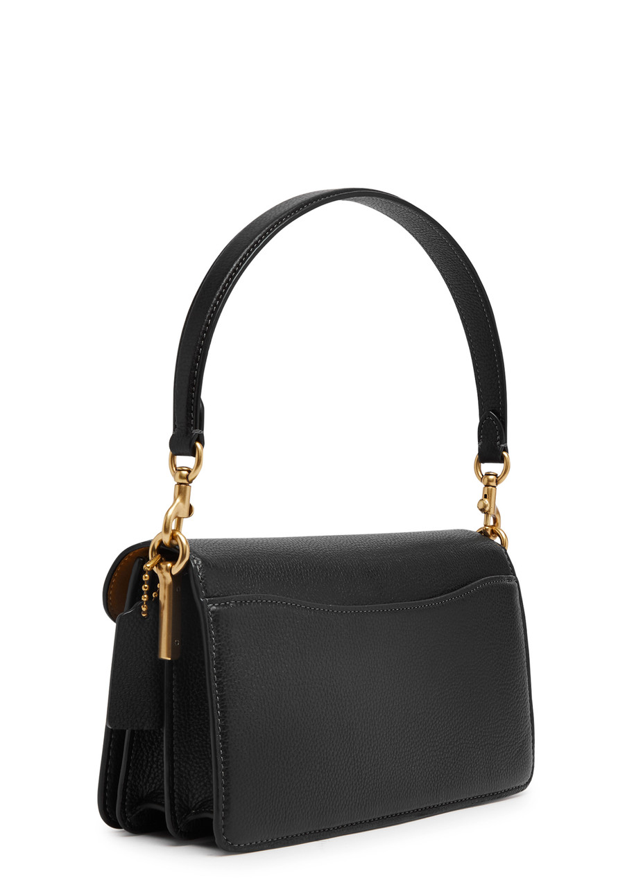 Shop Coach Tabby 26 Leather Shoulder Bag In Black