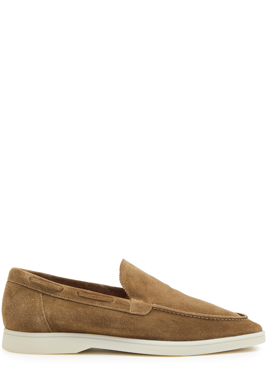 Aurélien Yacht Suede Loafers In Tan