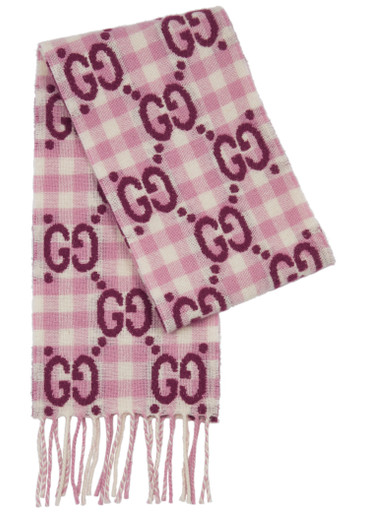 kids GUCCI GGパターン マフラー エンブレム付き 937895_PINK_1__28870.