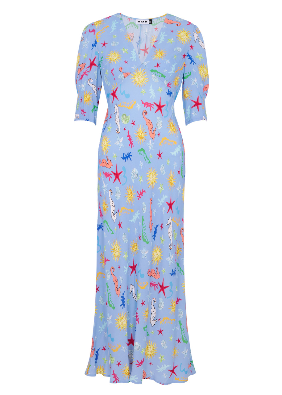 RIXO LONDON RIXO ZADIE PRINTED MIDI DRESS