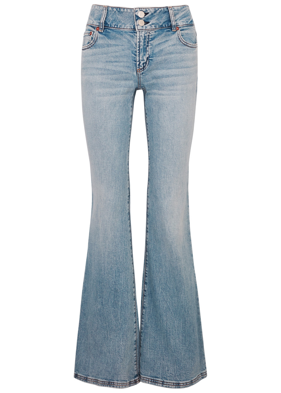 Alice And Olivia Stacey Flared-leg Jeans In Blue