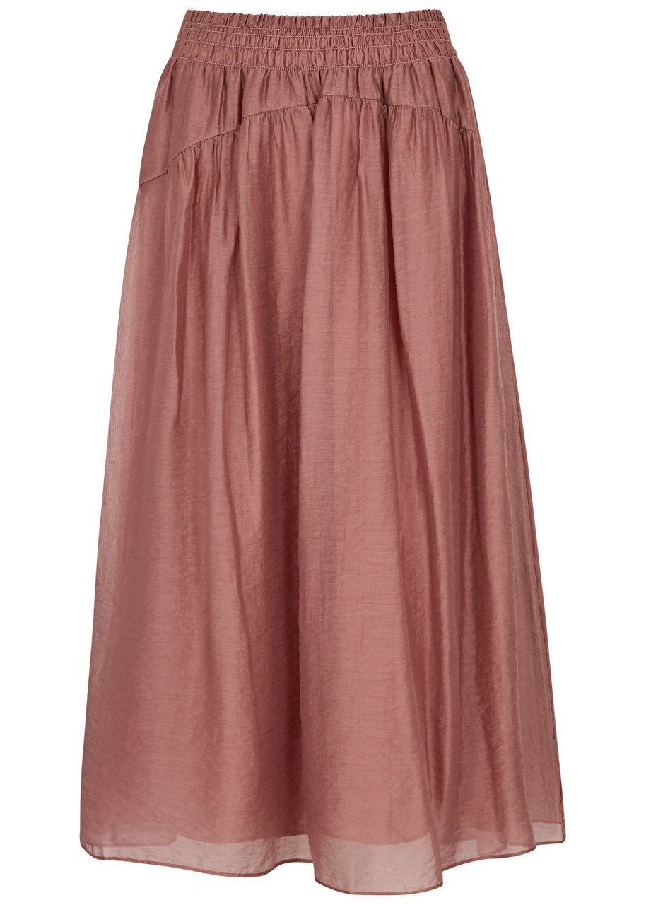 Vince Chiffon Midi Skirt - Pink