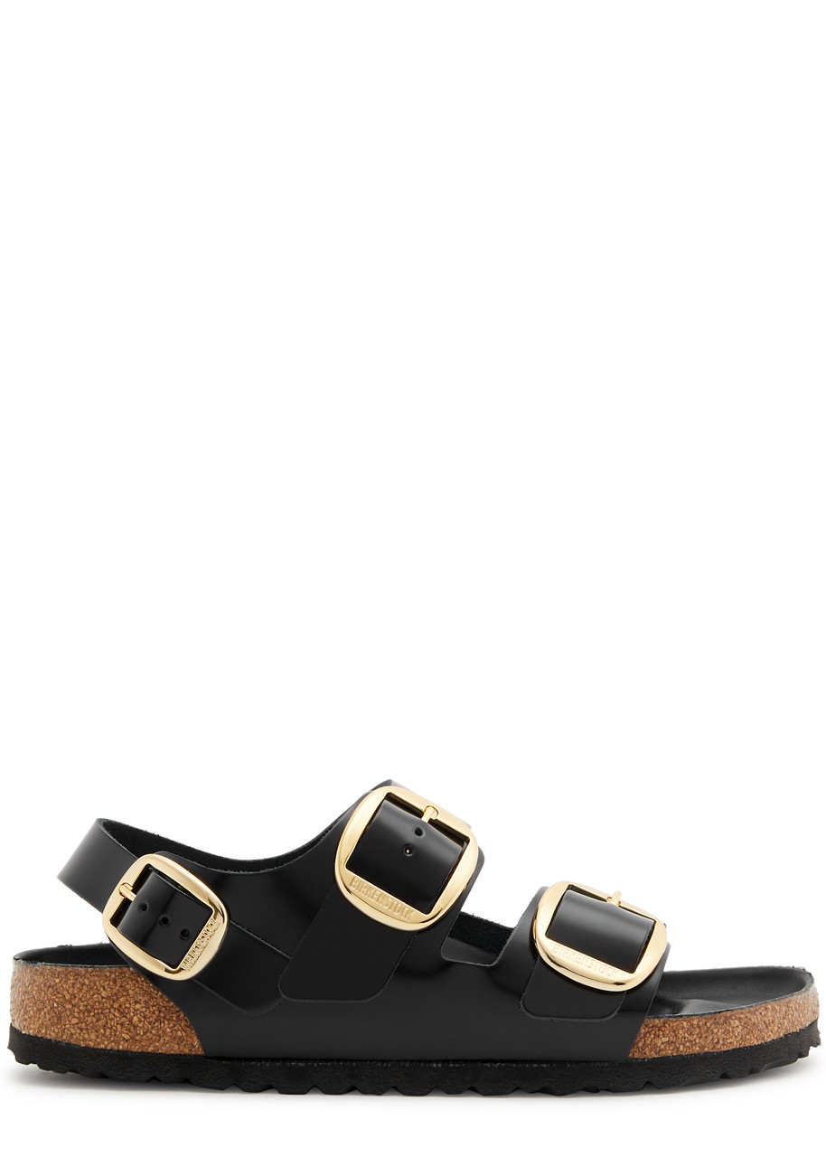 Birkenstock Milano Big Buckle Black Women's Leather Sandals UK 4