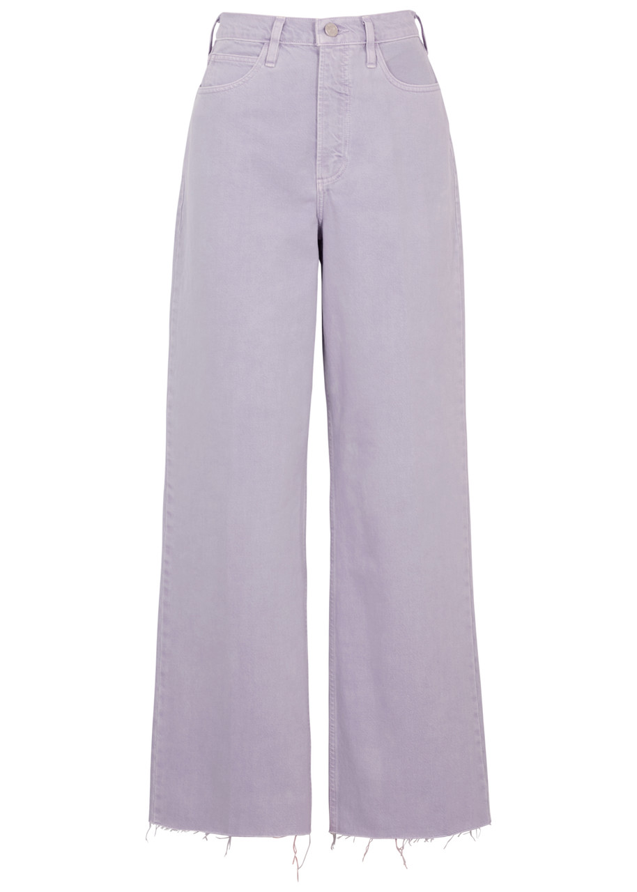Frame Le High 'n' Tight Wide-leg Jeans In Lilac