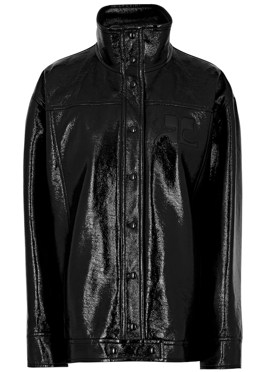 Courrèges Crinkled Vinyl Jacket - Black - 8