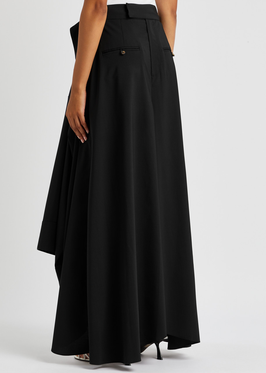  A.w.a.k.e Mode Deconstructed Panelled Stretch-wool Trousers - Black - 16 