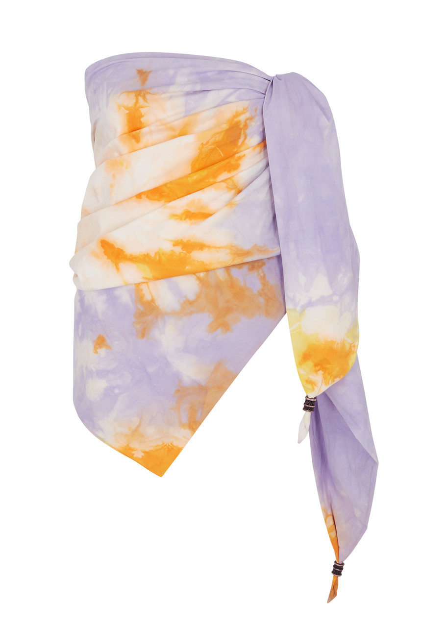 Luuda Tie-dye Cotton Scarf - Lilac
