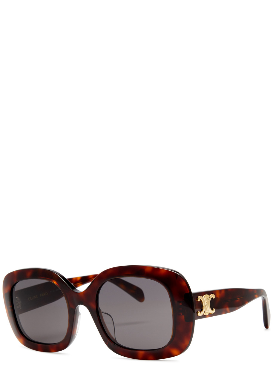 Celine – Oversized Oval-frame Sunglasses Designer Plaque at Temples, 100% UV Protection – Brown