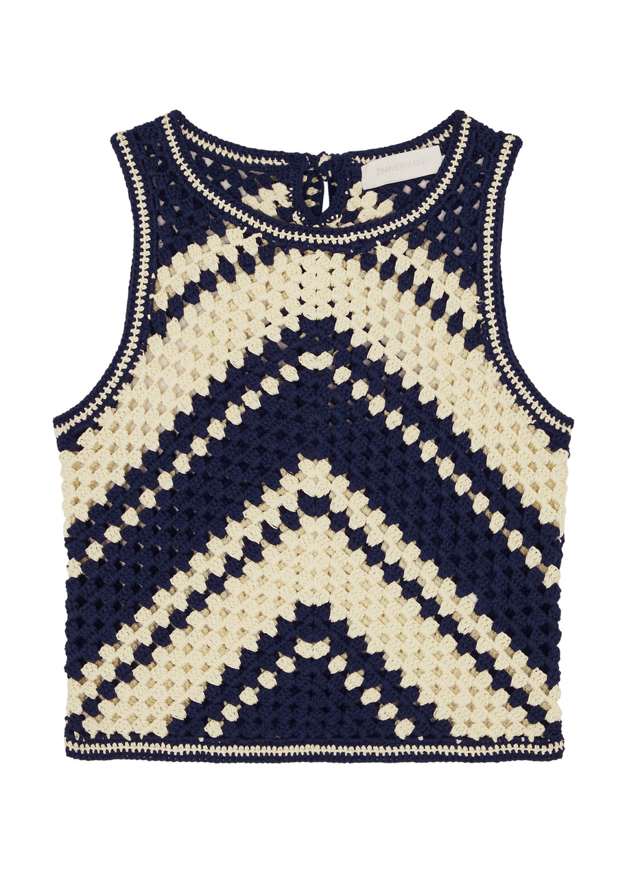 Zimmermann Chintz Open Crochet-knit top - Cream - 1