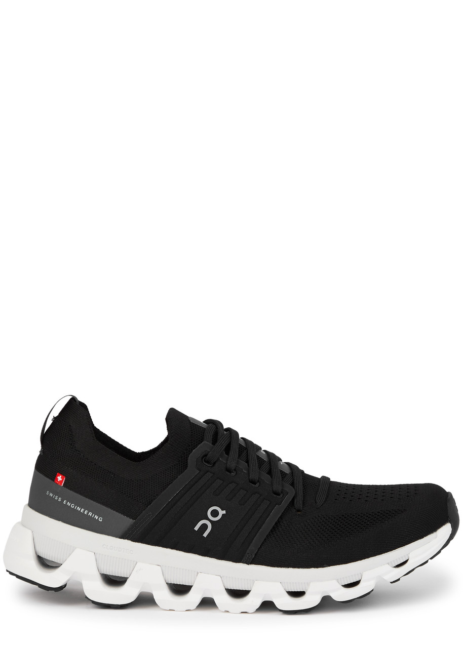 On Running Cloudswift 3 Panelled Mesh Trainers In Black