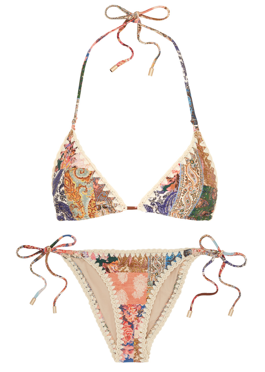 Zimmermann Devi Paisley-print Bikini In Multicoloured