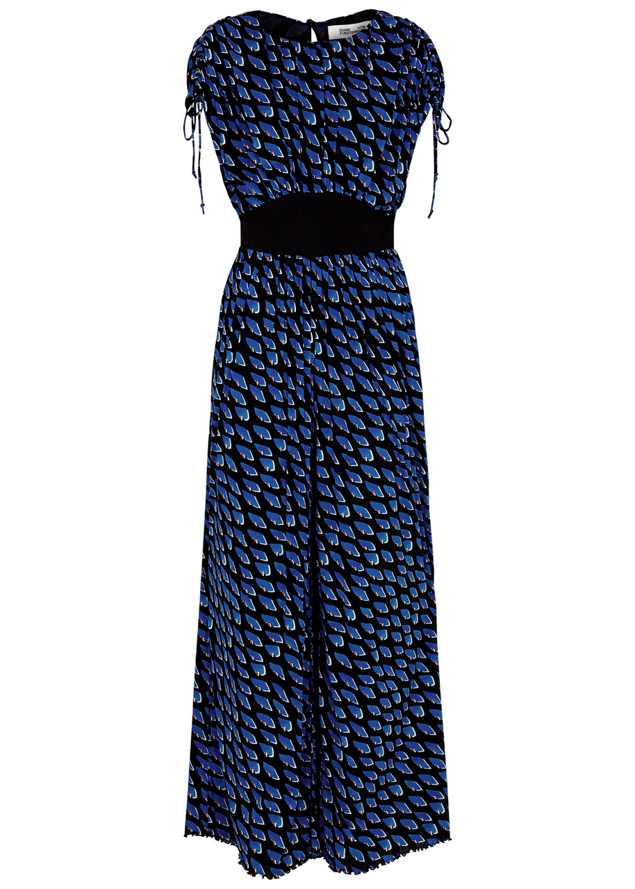 DIANE VON FURSTENBERG DIANE VON FURSTENBERG ANDRA PRINTED TULLE JUMPSUIT