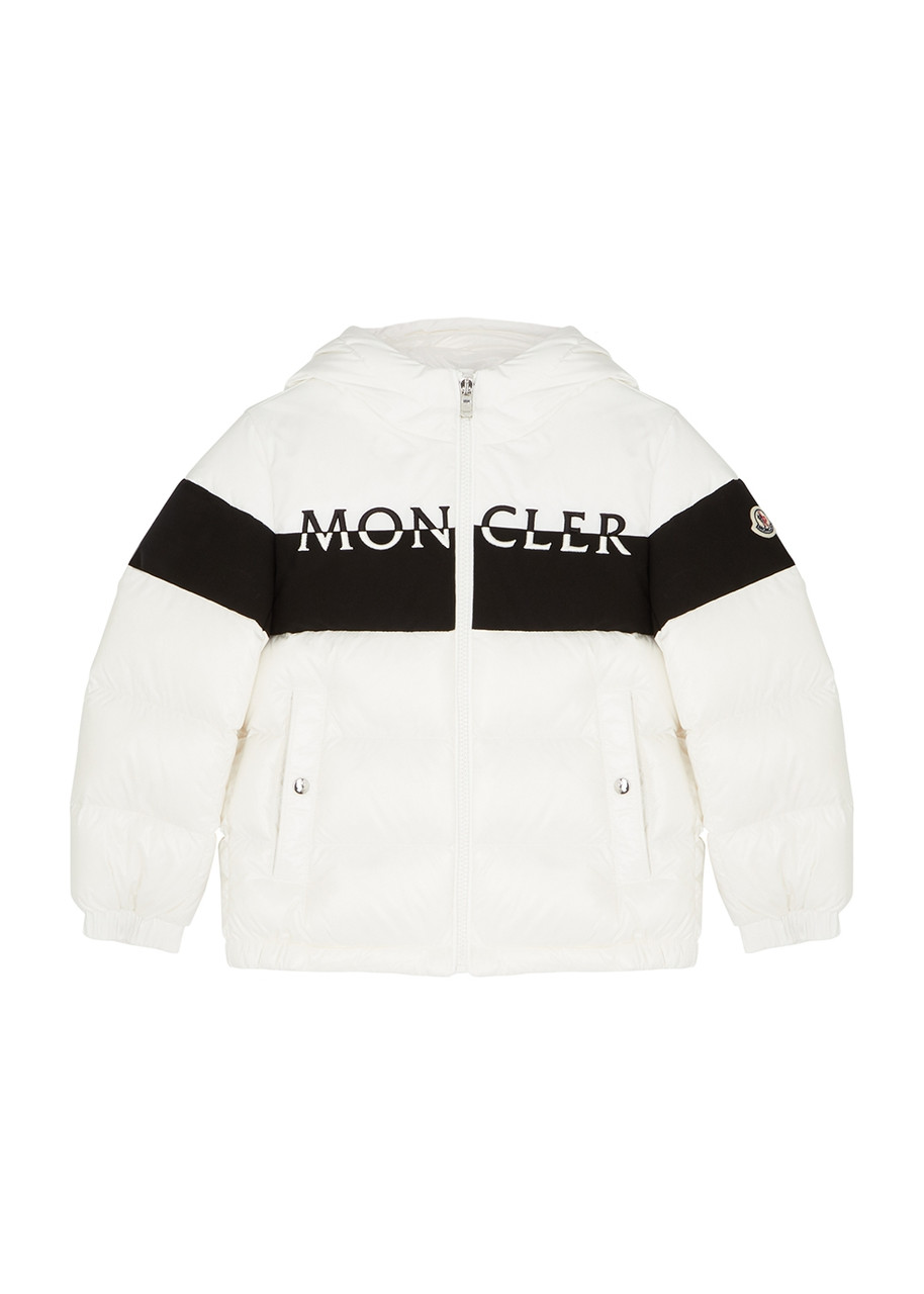 Moncler Kids Laotari Quilted Shell Jacket (6 Years) In White Other