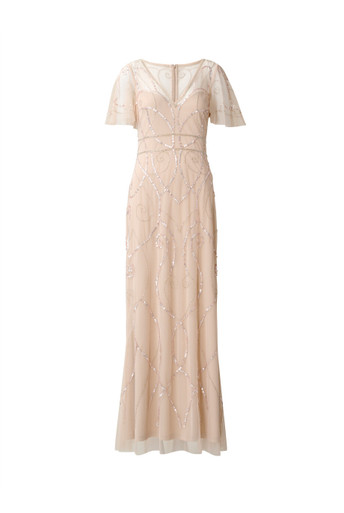 ADRIANNA PAPELL Beaded long gown Harvey Nichols