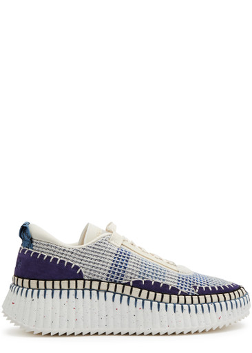 CHLOE Nama panelled recycled mesh sneakers Harvey Nichols
