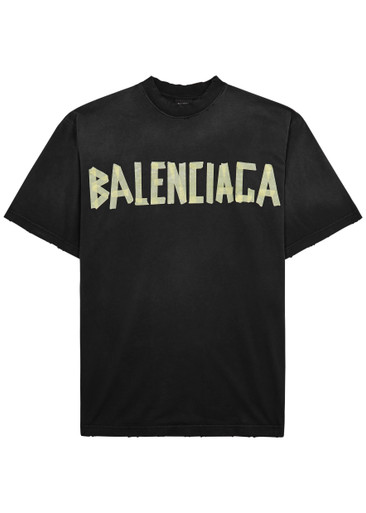 Balenciaga ブラック Tシャツ XSサイズ タグ付き 新色【BALENCIAGA】BACK ロゴ Tシャツ ミディアムフィット (BALENCIAGA