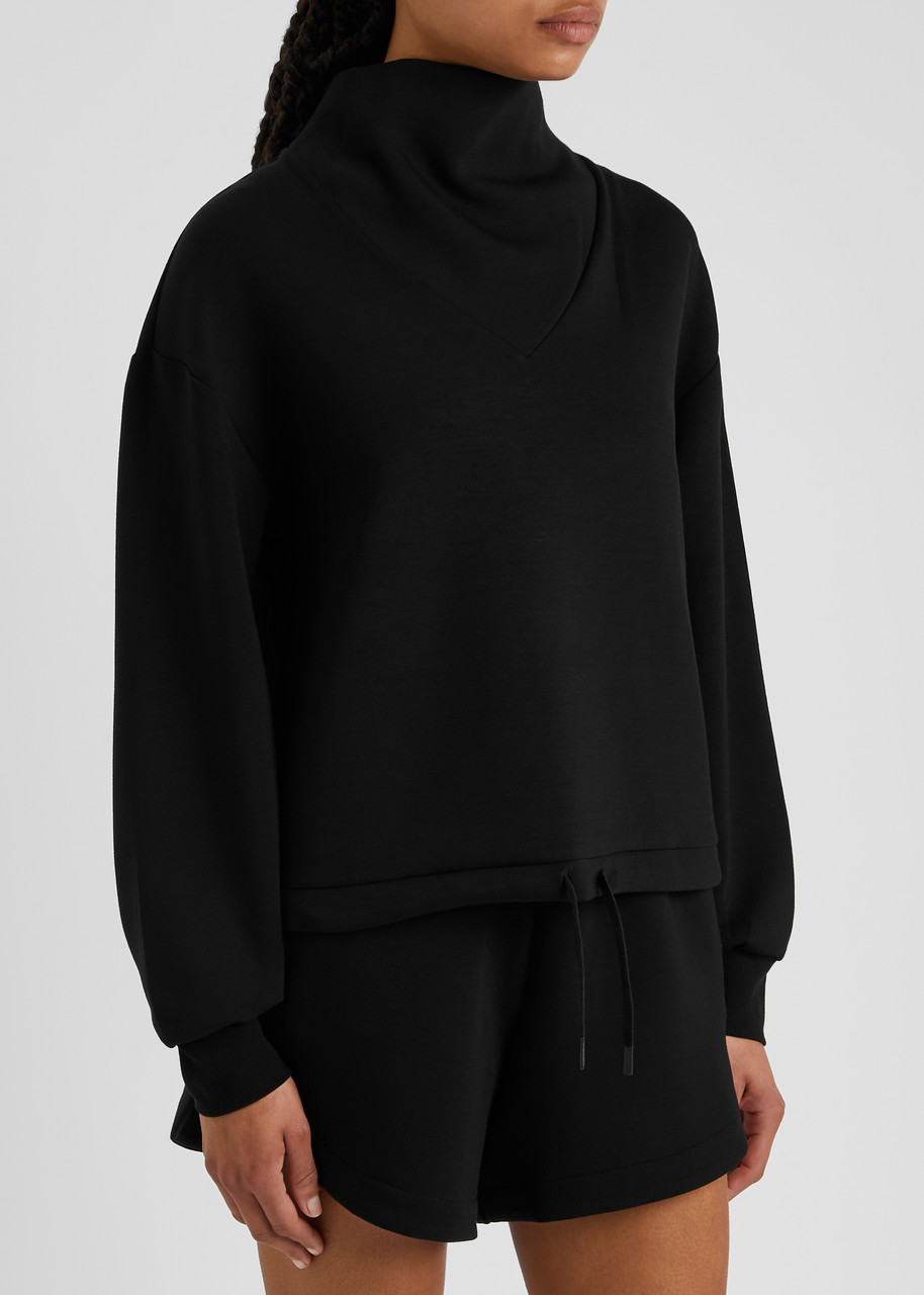 Varley Betsy Stretch-jersey Sweatshirt In Black