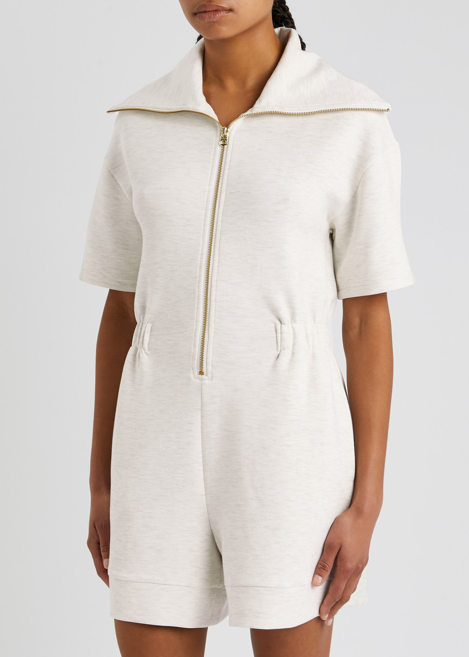  Varley Caldwell Stretch-jersey Playsuit - Ivory - S 