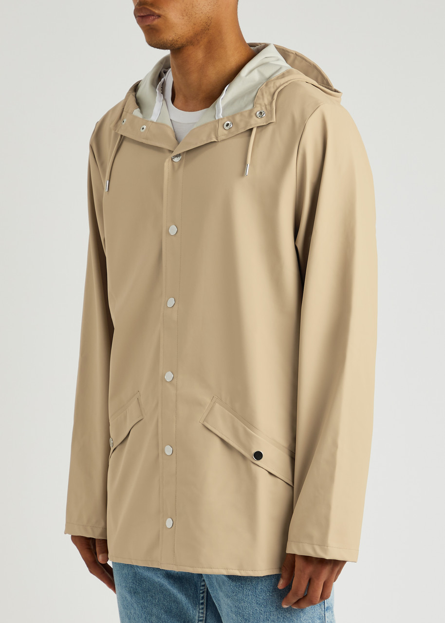  Rains Short Matte Waterproof Raincoat - Beige - S 