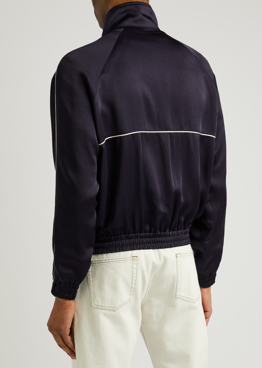  Saint Laurent Jersey Jacket - Dark Blue - 52 