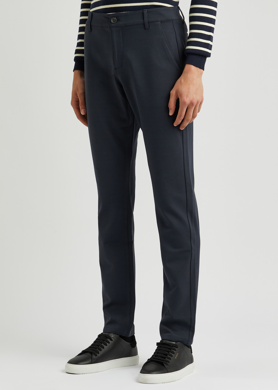 Paige Stafford Slim-fit Tapered Stretch-jersey Trousers In Pink