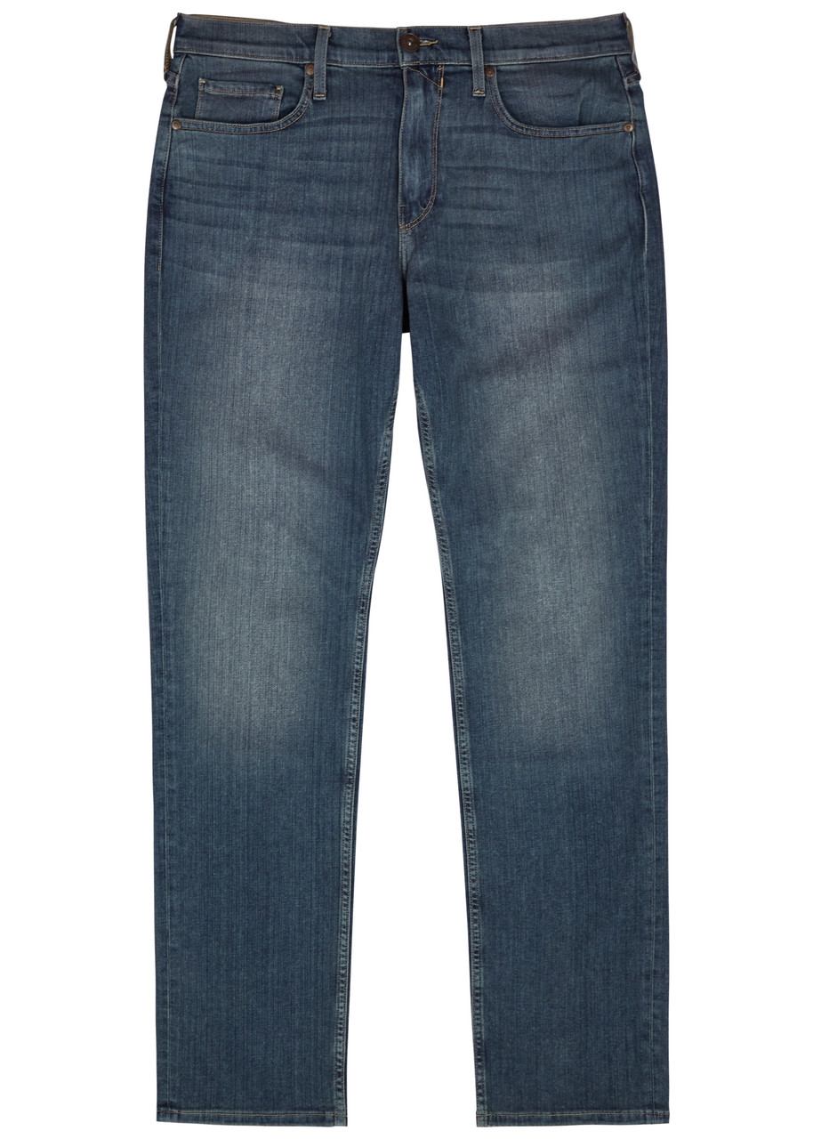 Shop Paige Normandie Straight-leg Jeans In Blue