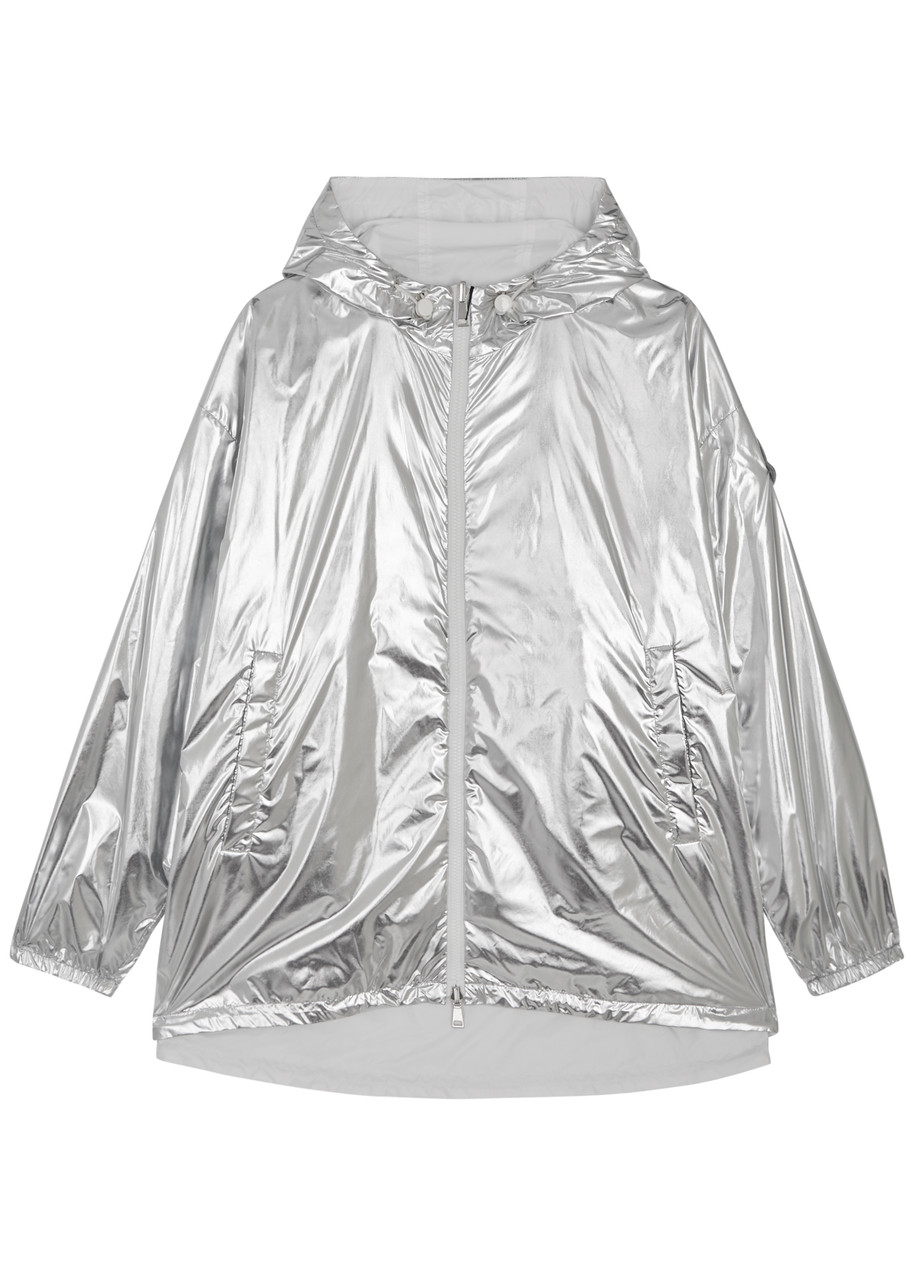 Moncler Jubba Hooded Shell Jacket - Silver - 2