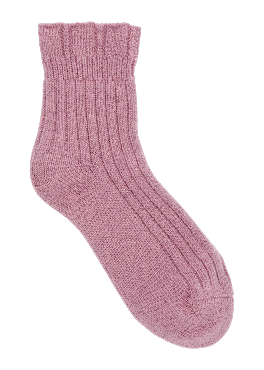 Bedsock Rib Wool-blend Socks