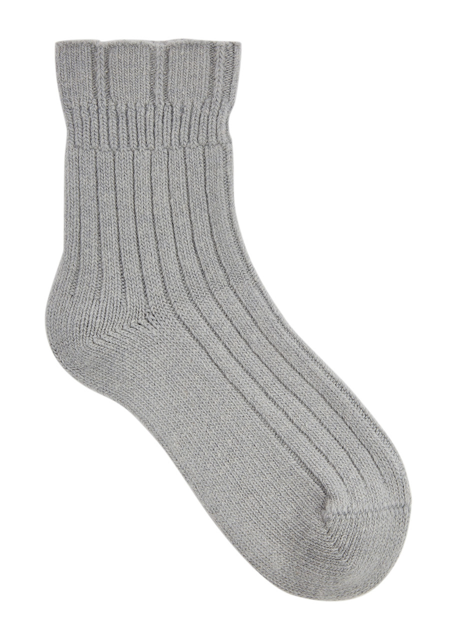 Falke Bedsock Rib Wool-blend Socks - Grey - 35/38