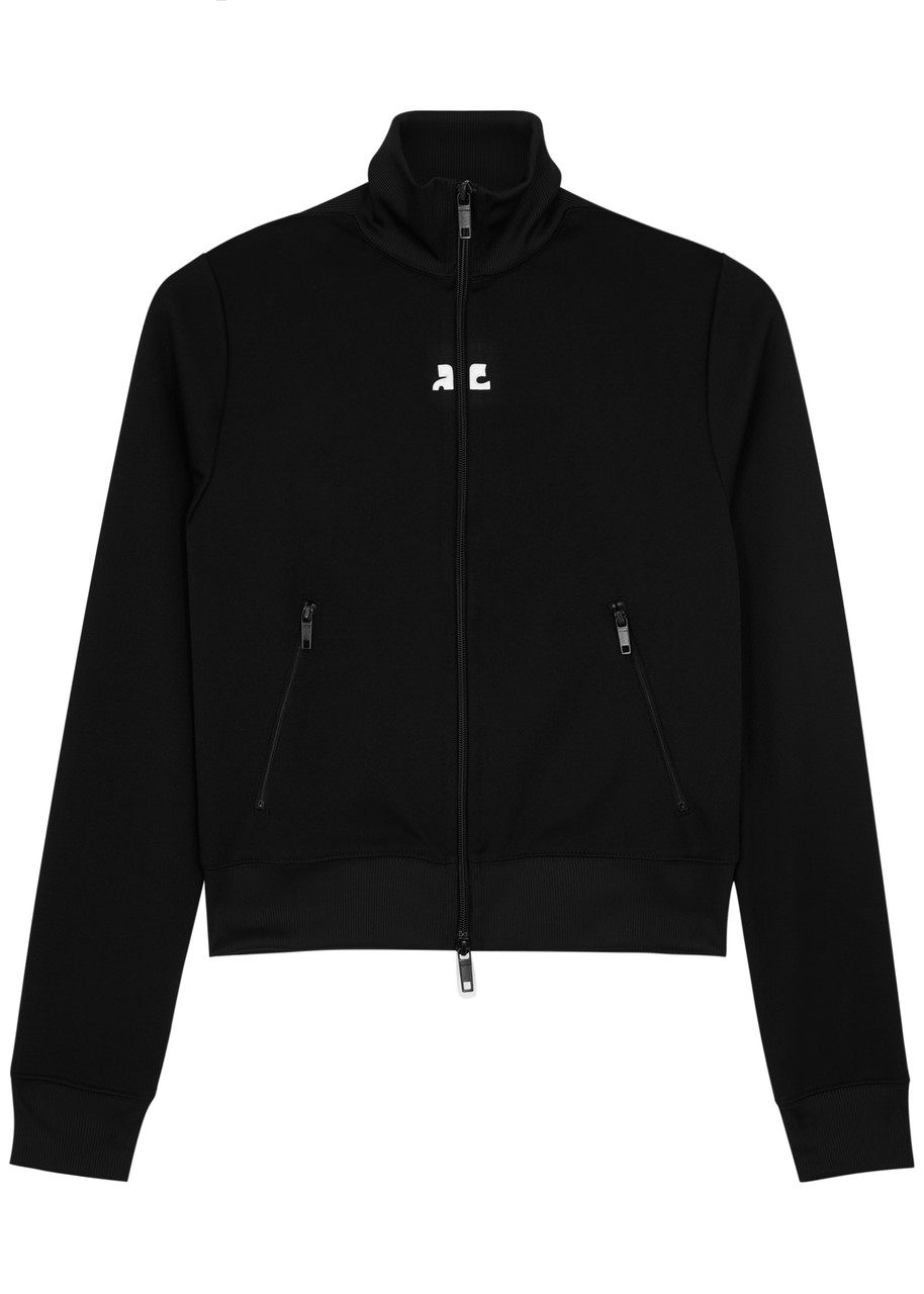 Courrèges Logo Jersey Track Jacket - Black - M