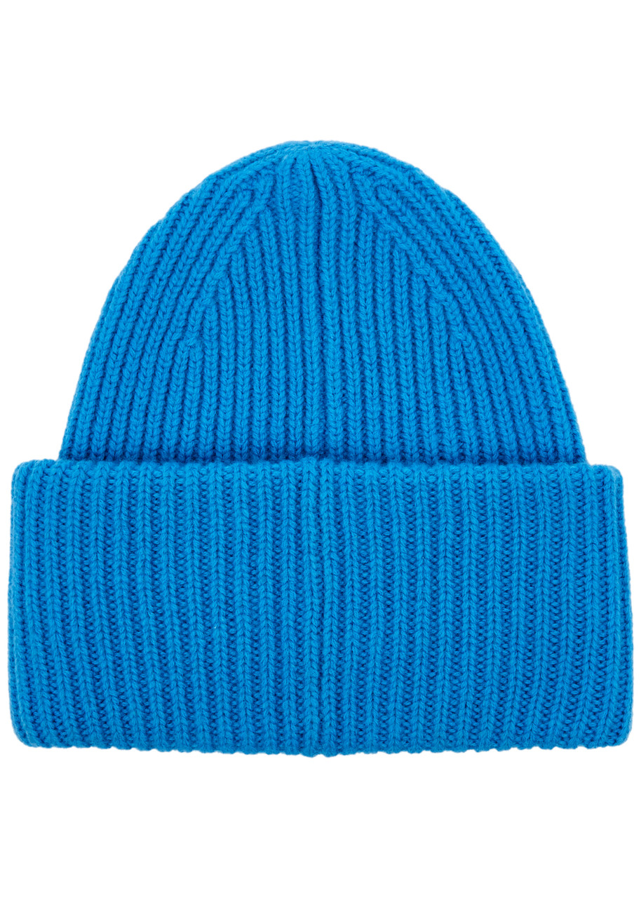  Acne Studios Pansy Ribbed Wool Beanie - Blue 