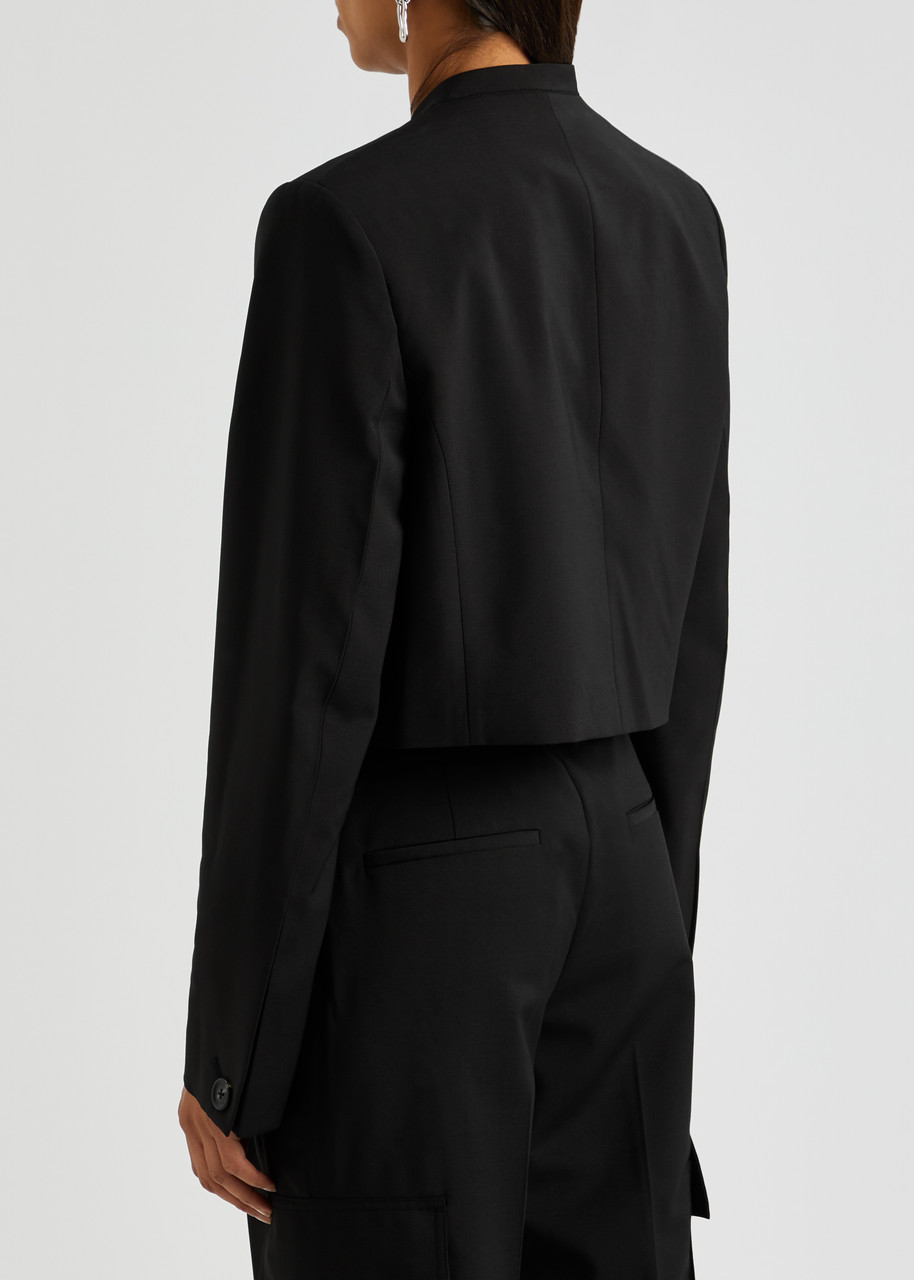  Helmut Lang Cropped Double-breasted Blazer - Black - 8 