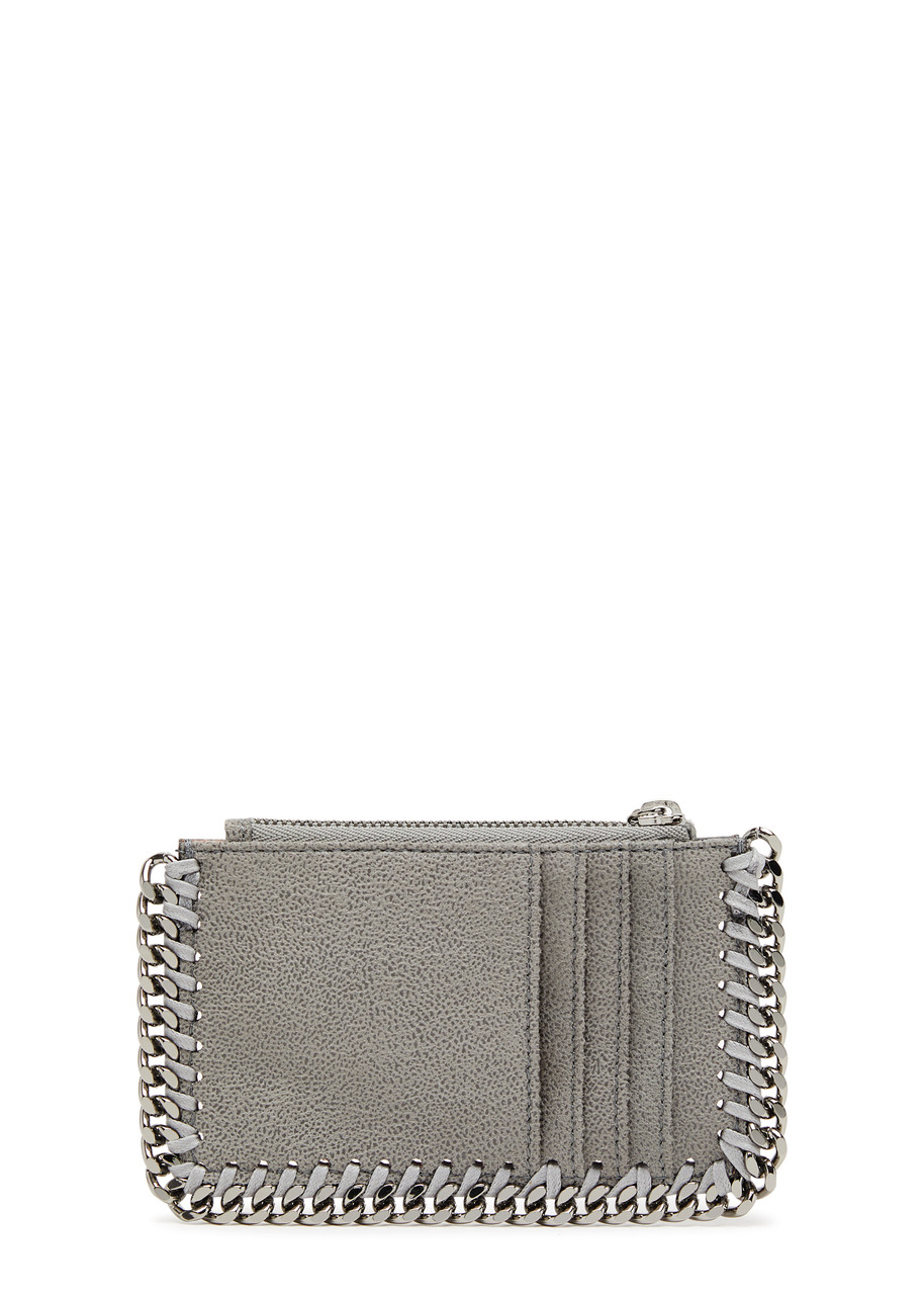  Stella Mccartney Falabella Faux Suede Card Holder - Grey 