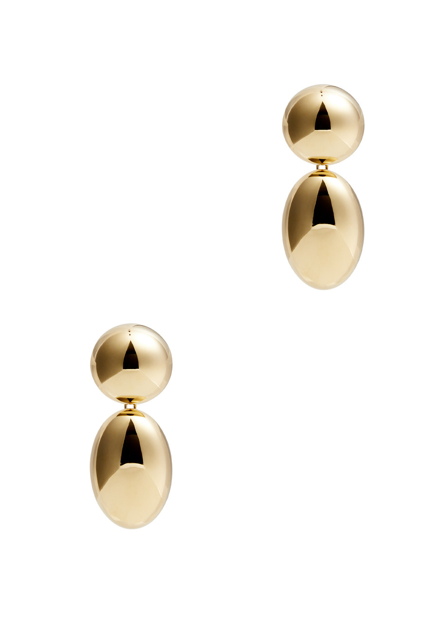 Lie Studio The Klara 18kt Gold-plated Drop Earrings
