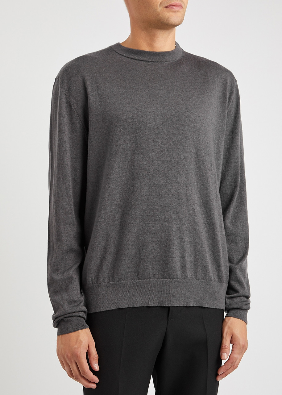 Extreme Cashmere You Ribbed Knit Sweater In Grey