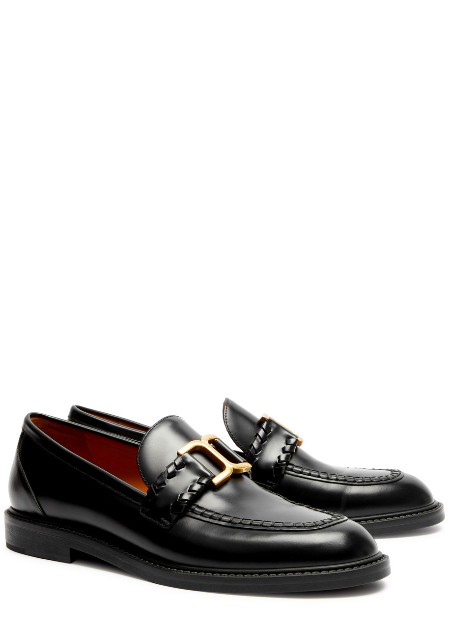 Chloé Marcie Black Brushed Calf Leather Loafer In Black