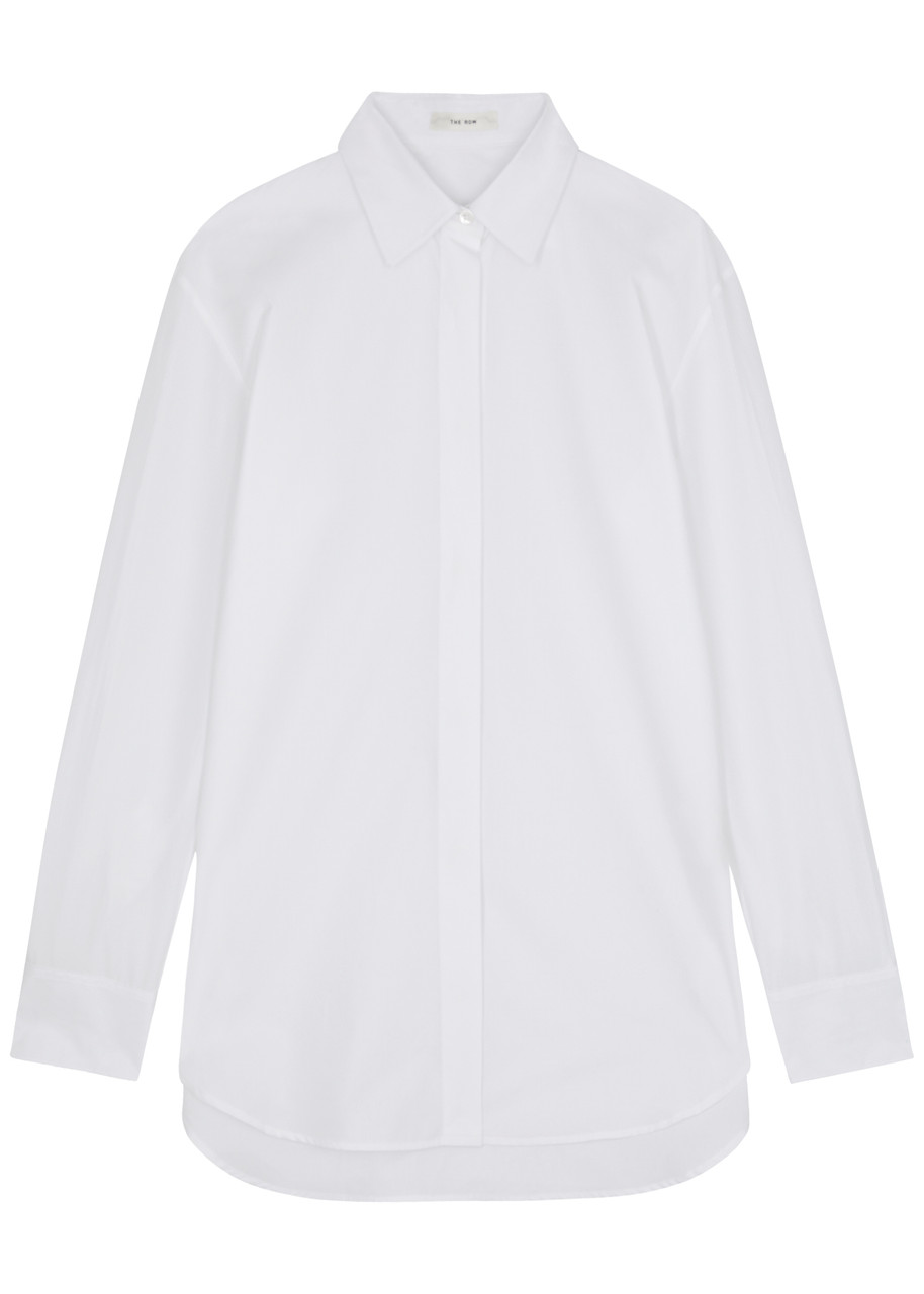 The Row Derica Cotton-poplin Shirt In White