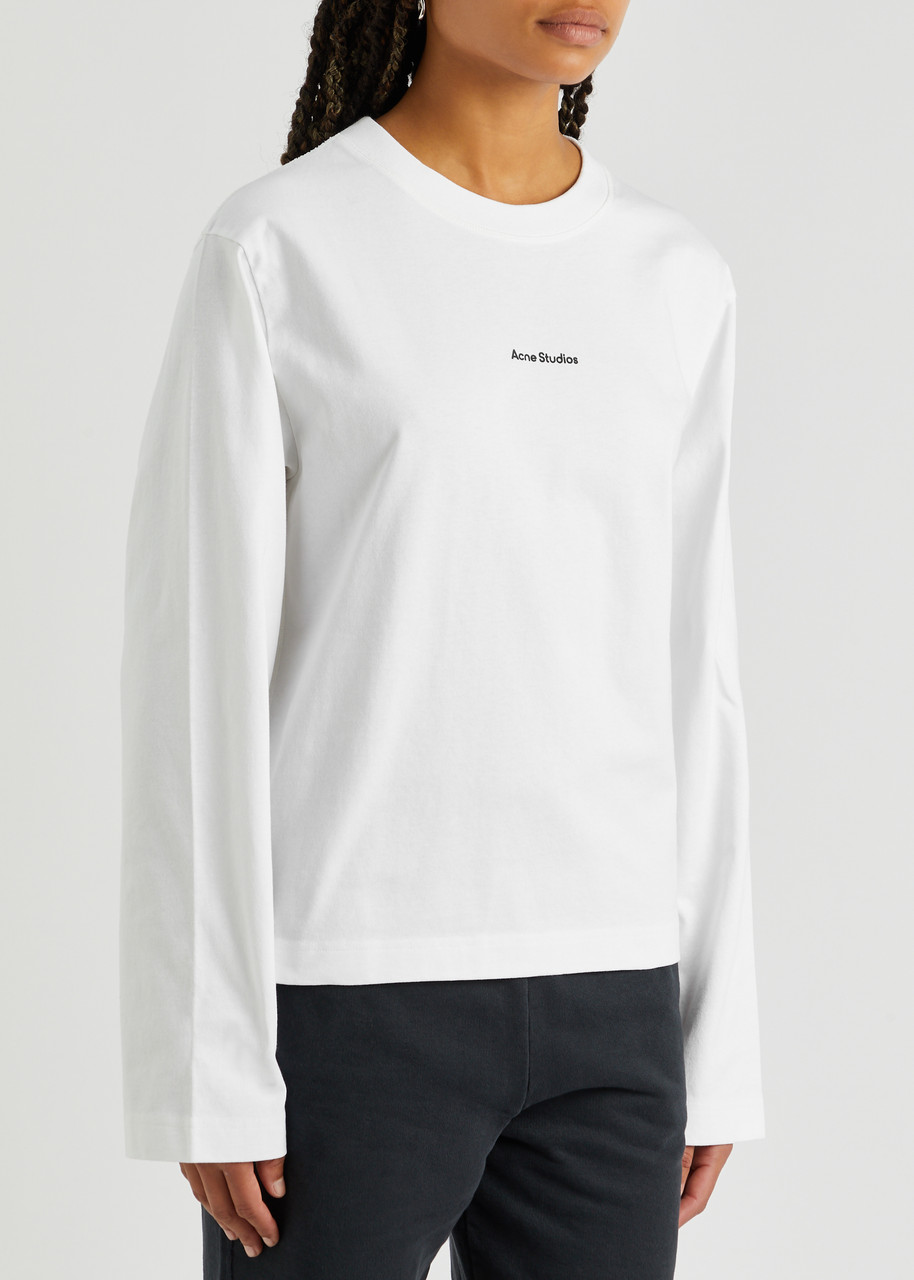 Acne Studios Logo-print Cotton Top In White
