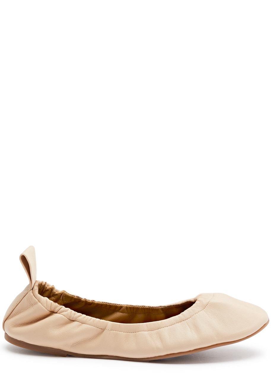 Atp Atelier Teano Leather Ballet Flats In Off White