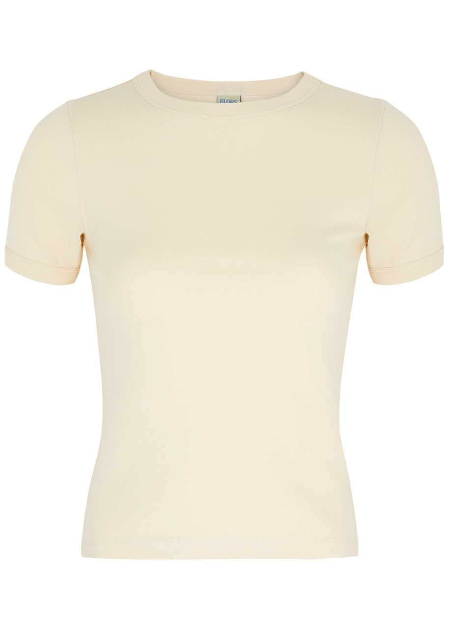 Flore Flore Car Cotton T-shirt In Cream