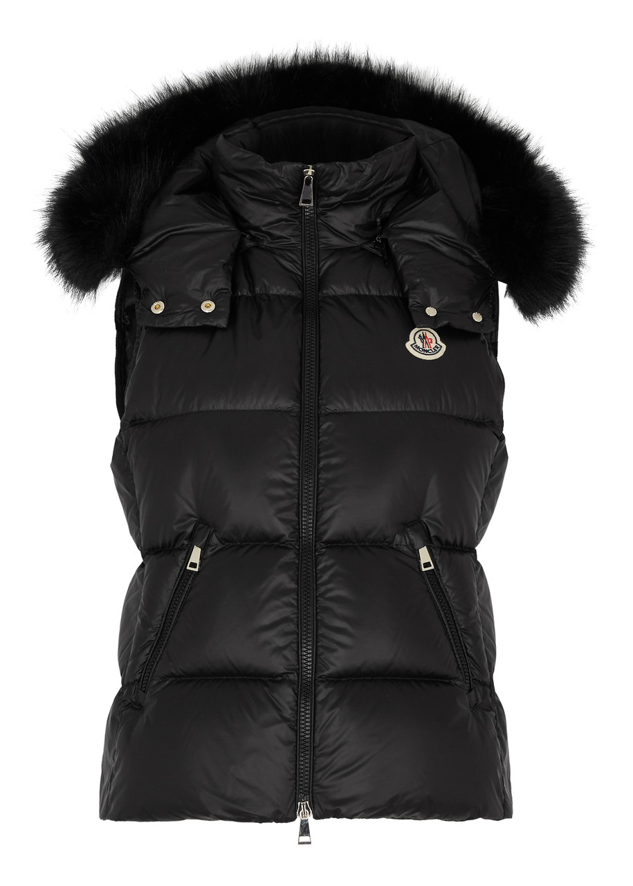 Moncler Gallinule Quilted Shell Gilet In Black