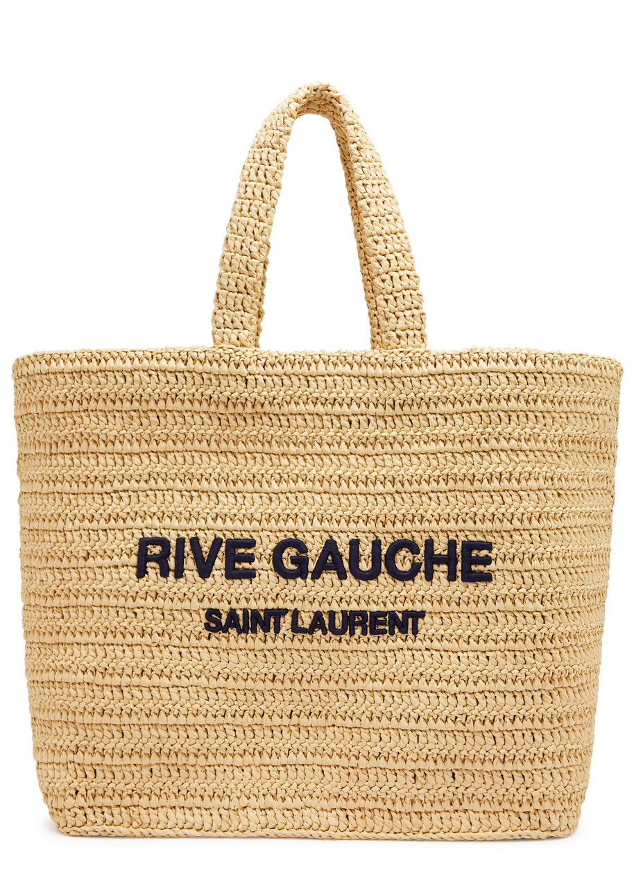 Saint Laurent Rive Gauche Raffia Tote, Raffia Bag, Natural - One Size