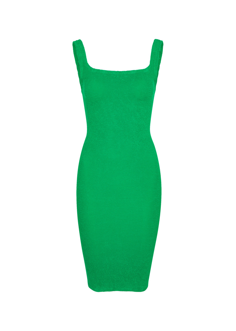 Hunza G Square-neck Tank Dress In Green