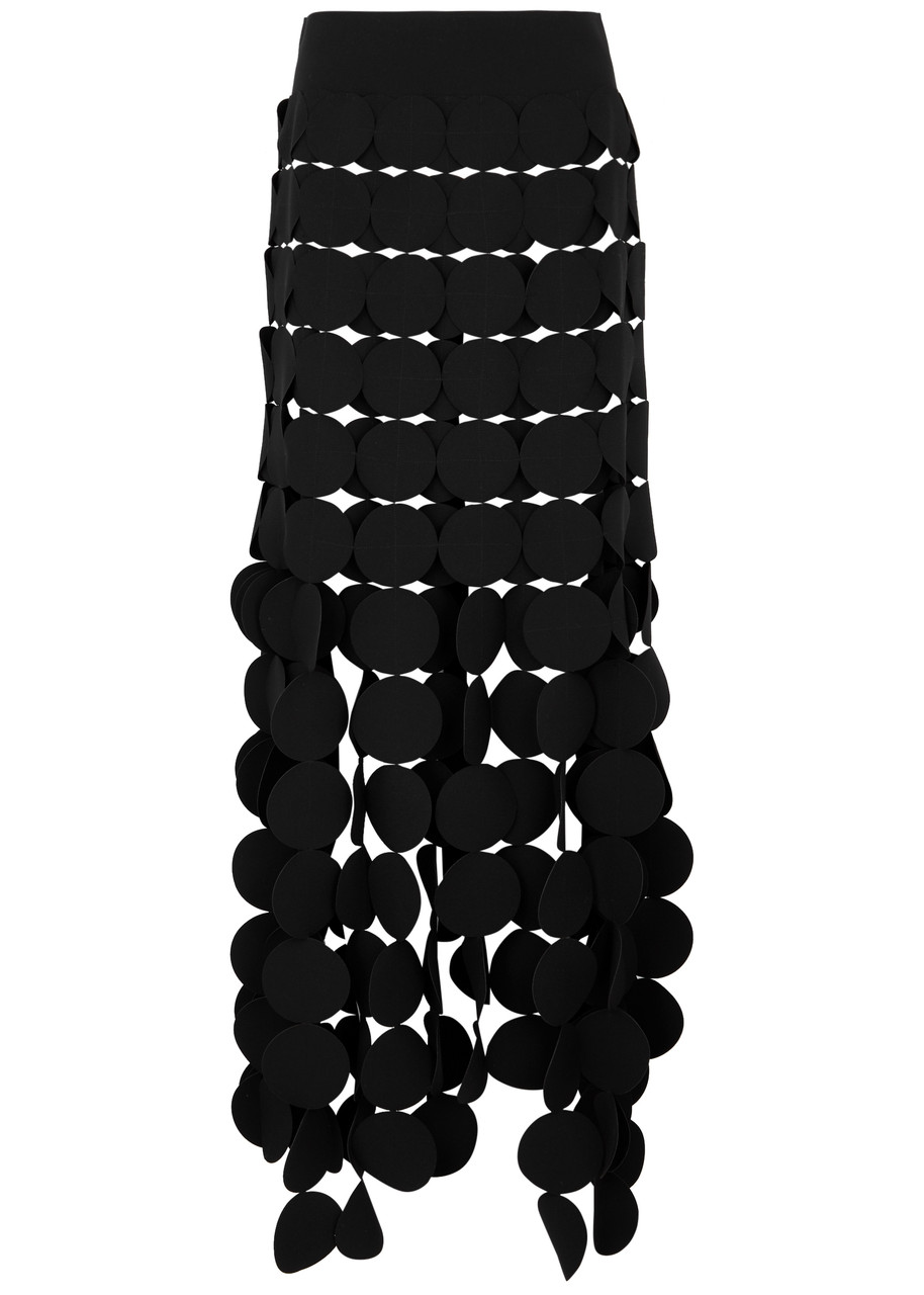 A.W.A.K.E Mode Laser-cut Crepe Maxi Skirt – Black – 8 A.W.A.K.E Mode Laser-cut Crepe Maxi Skirt – Black – 8