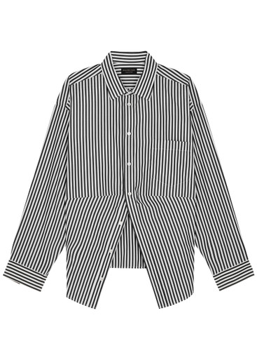 BALENCIAGA Swing striped cotton-poplin shirt | Harvey Nichols