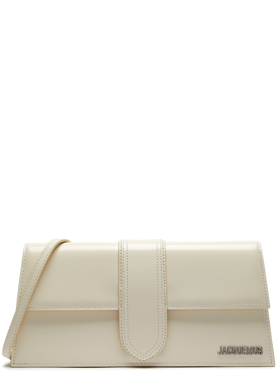 Jacquemus Le Bambino Long Leather Top Handle Bag In Neutral