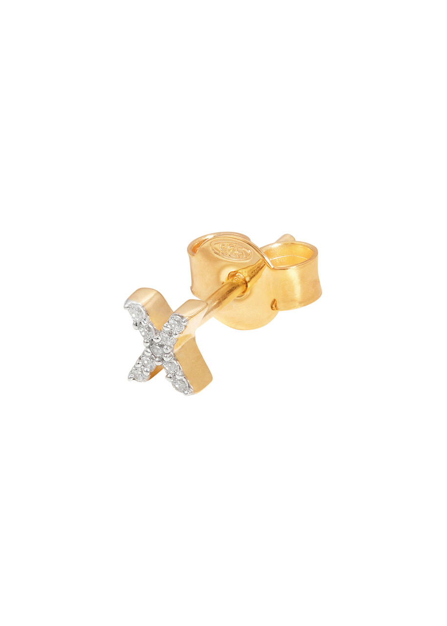 Missoma X Initial 18kt Gold-plated Single Stud Earring