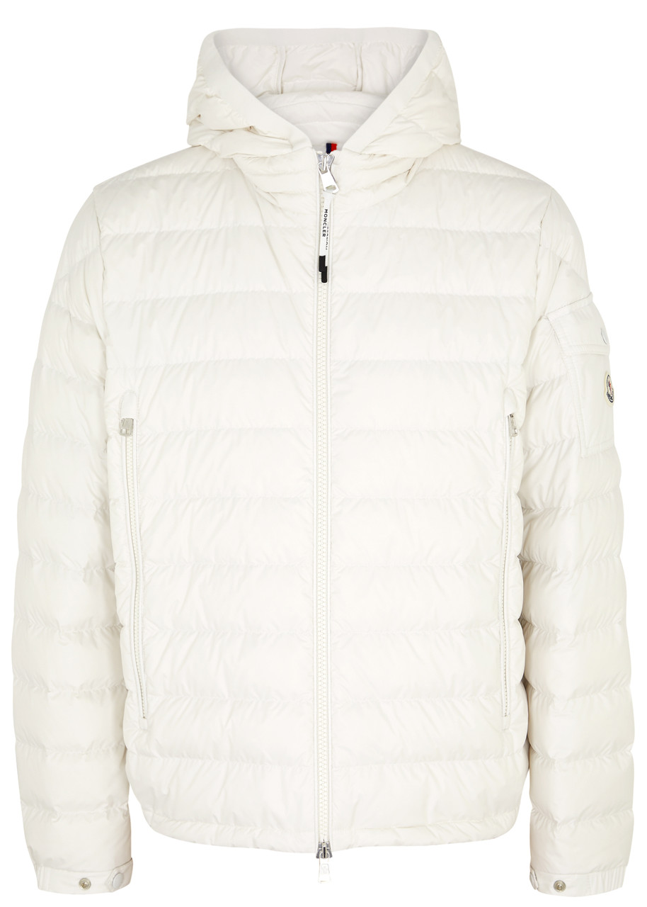 Moncler Galion Quilted Shell Jacket - Cream - 6, Men's Designer Shell Jacket, Male - 6