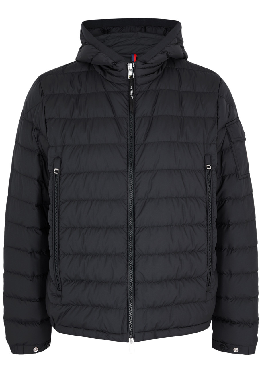 Moncler Galion Quilted Shell Jacket, Jacket, Navy, Hood | Smart Closet